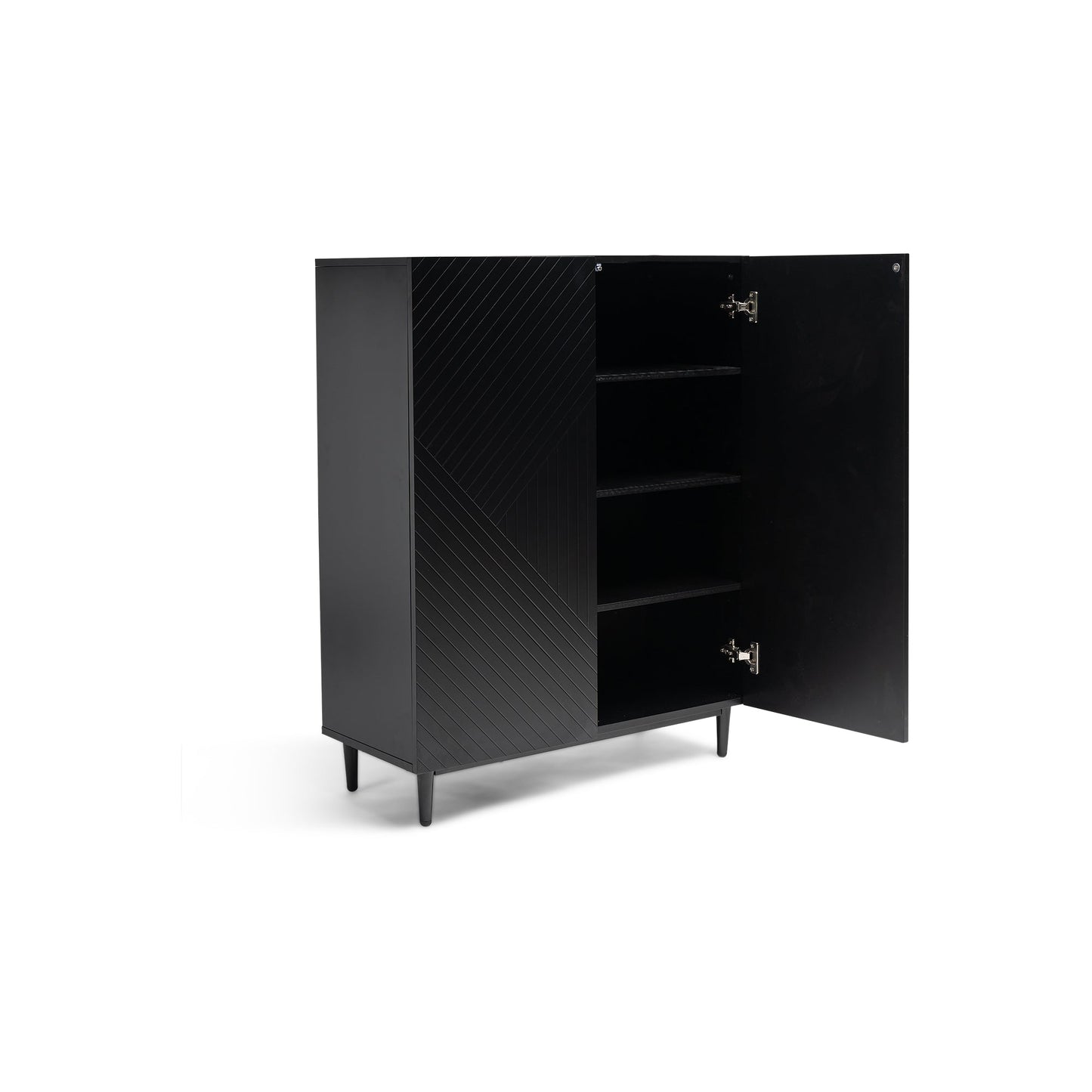 Jack small shoe cabinet - geometric - black - Laura James