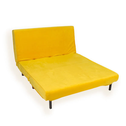 Una Double Sprung Sofa Bed - Yellow - Velvet