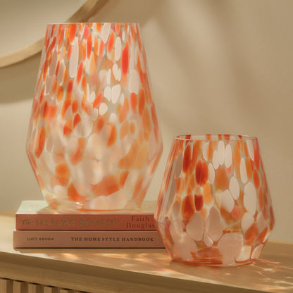 Lazio Glass Vases - Paprika Confetti - Laura James 