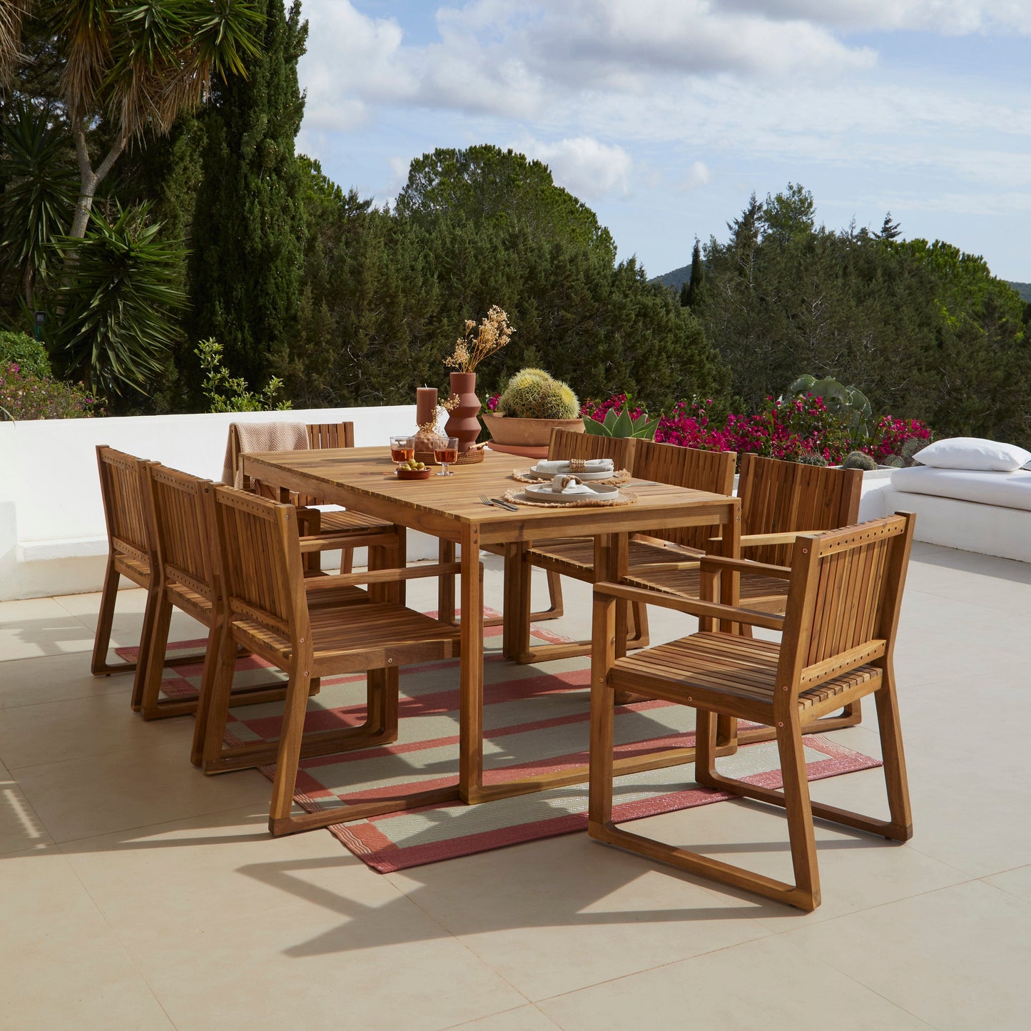Lennox 8 Seater Wooden Garden Dining Set