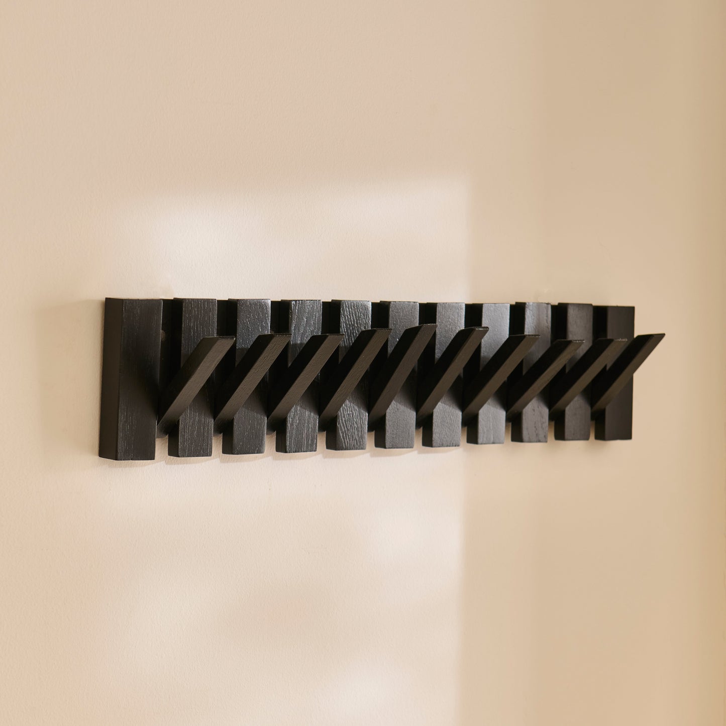 Lowell Black Oak Folding Coat Rack - Laura James