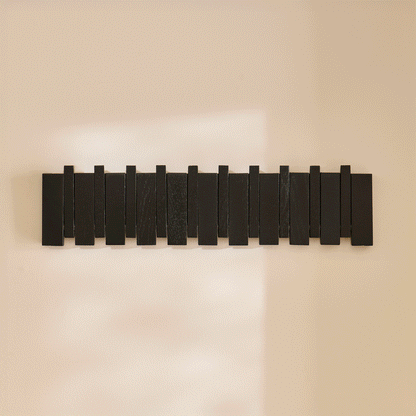 Lowell Black Oak Folding Coat Rack - Laura James