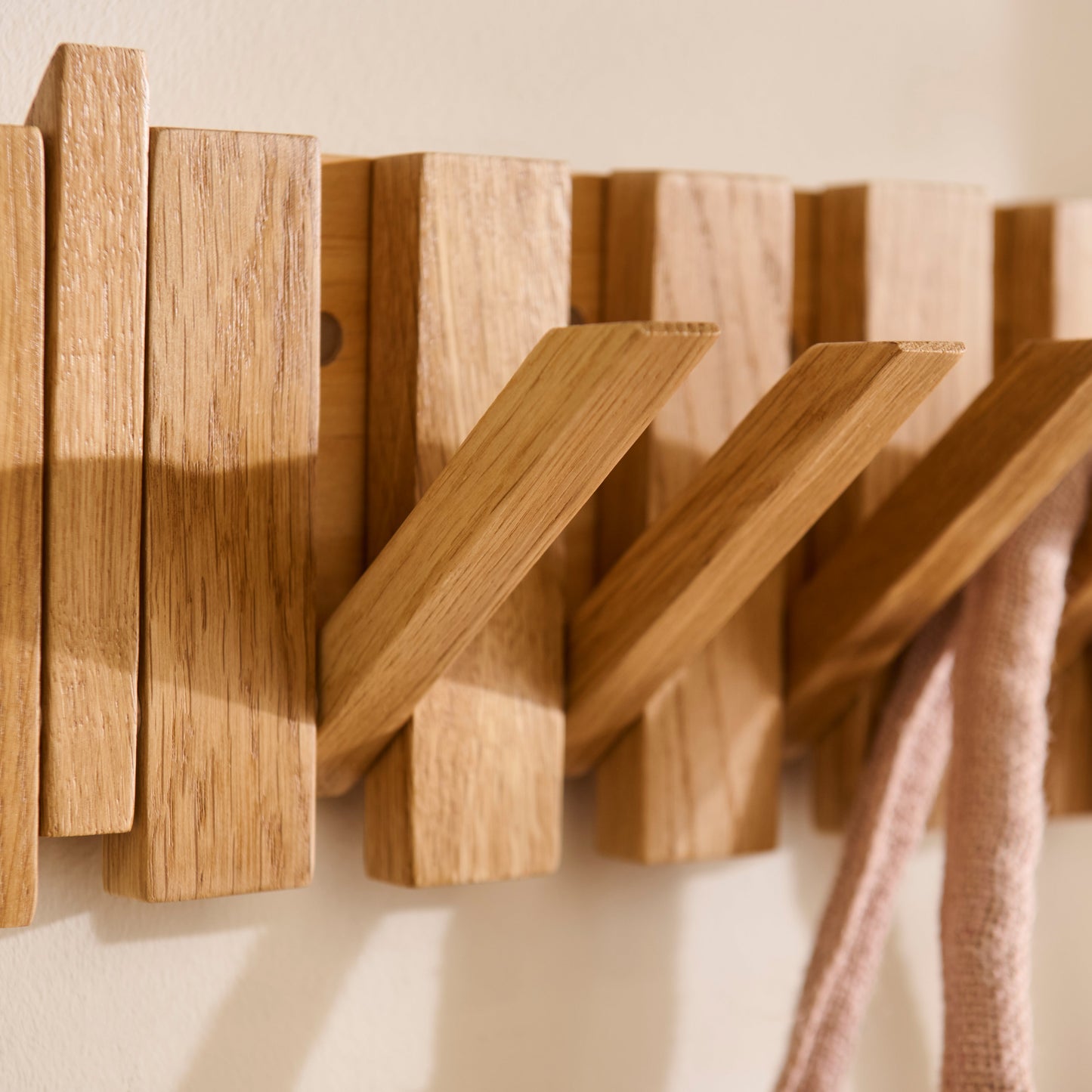 Lowell Pale Oak Folding Coat Rack - Laura James