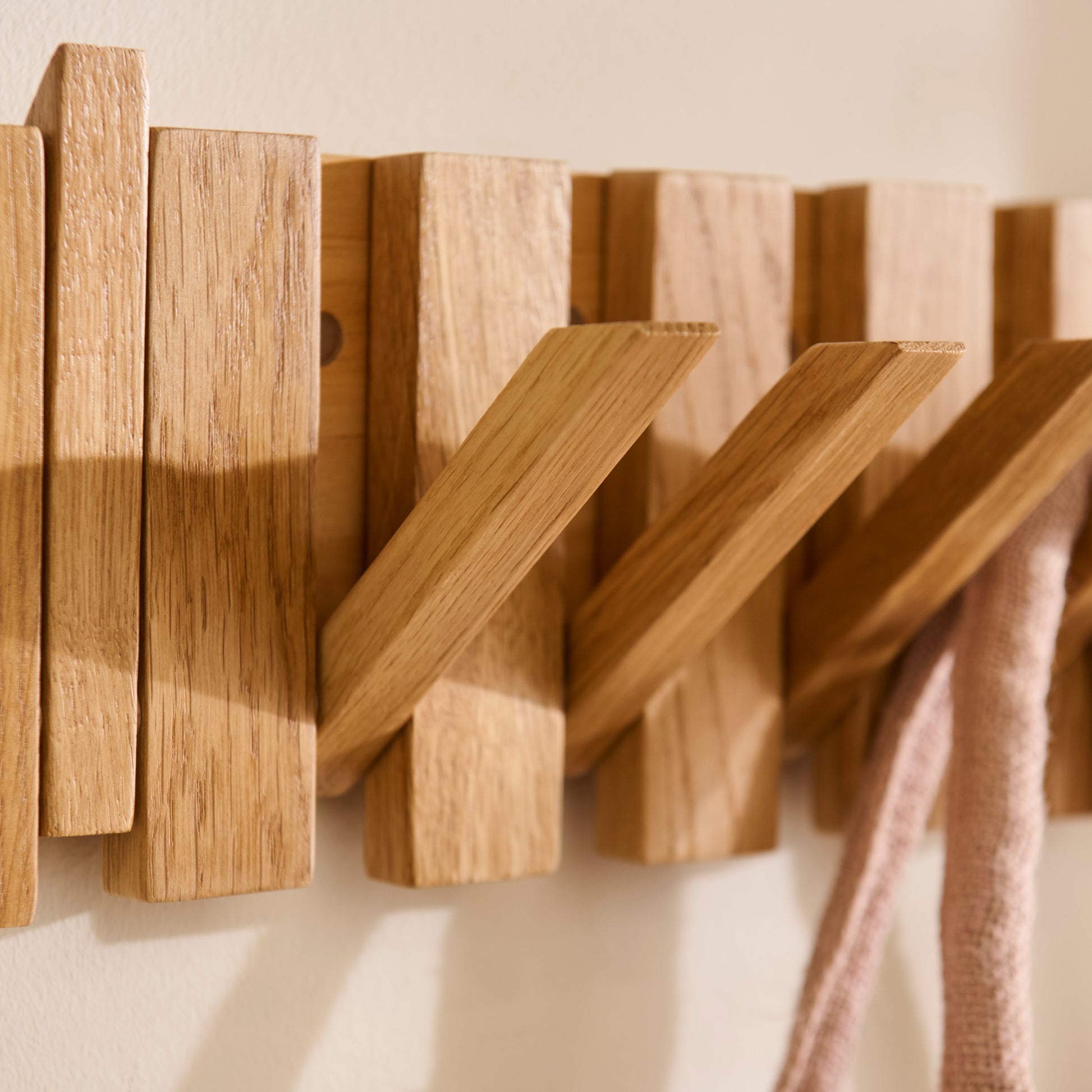 Lowell Pale Oak Folding Coat Rack - Laura James