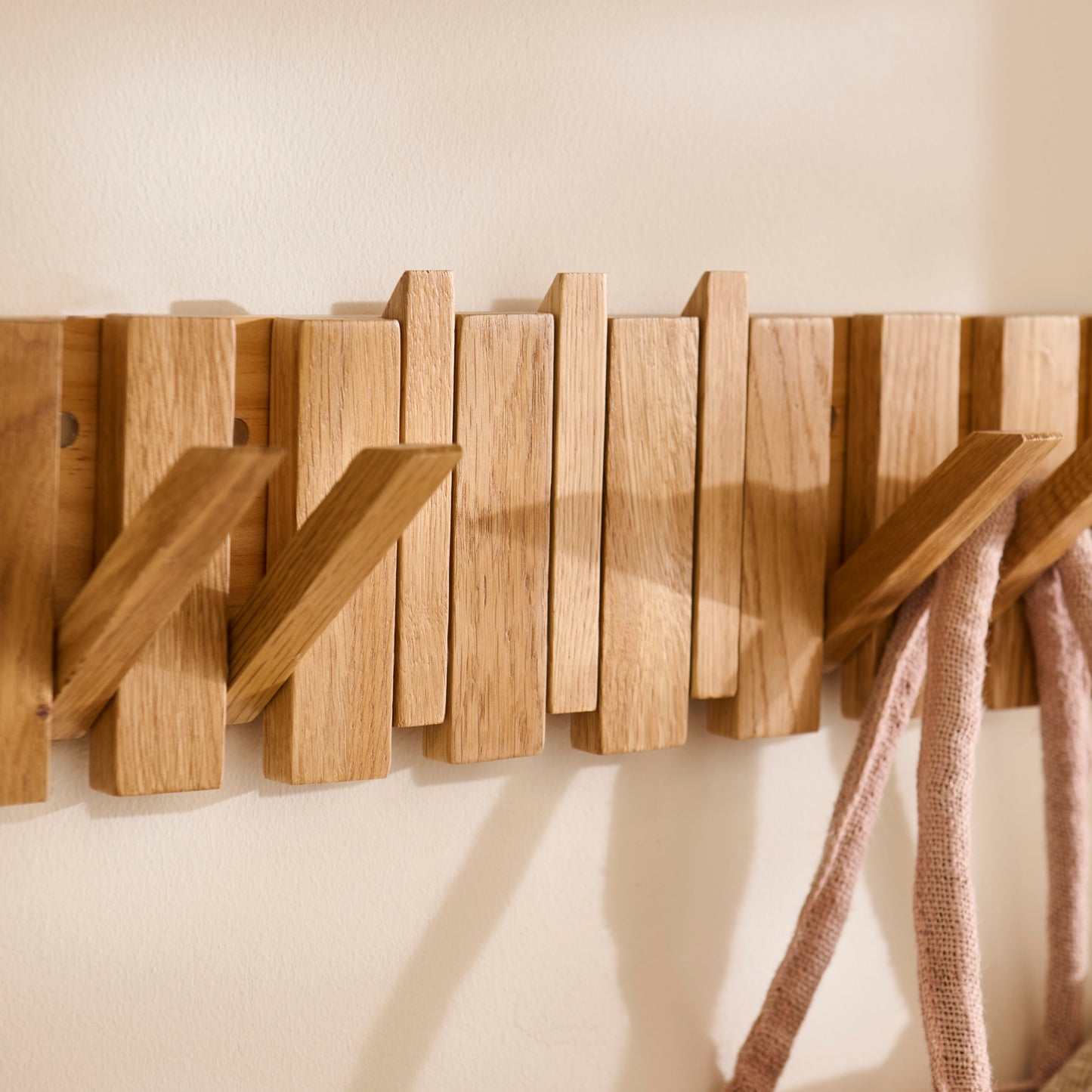 Lowell Pale Oak Folding Coat Rack - Laura James