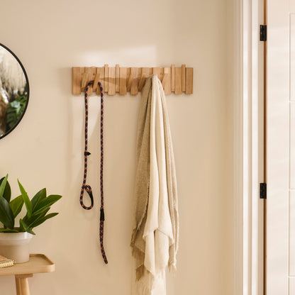 Lowell WhitewashOak Folding Coat Rack - Laura James