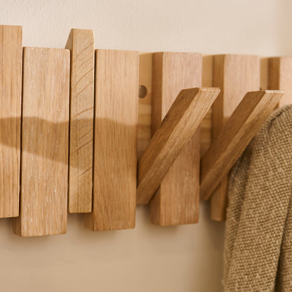 Lowell WhitewashOak Folding Coat Rack - Laura James