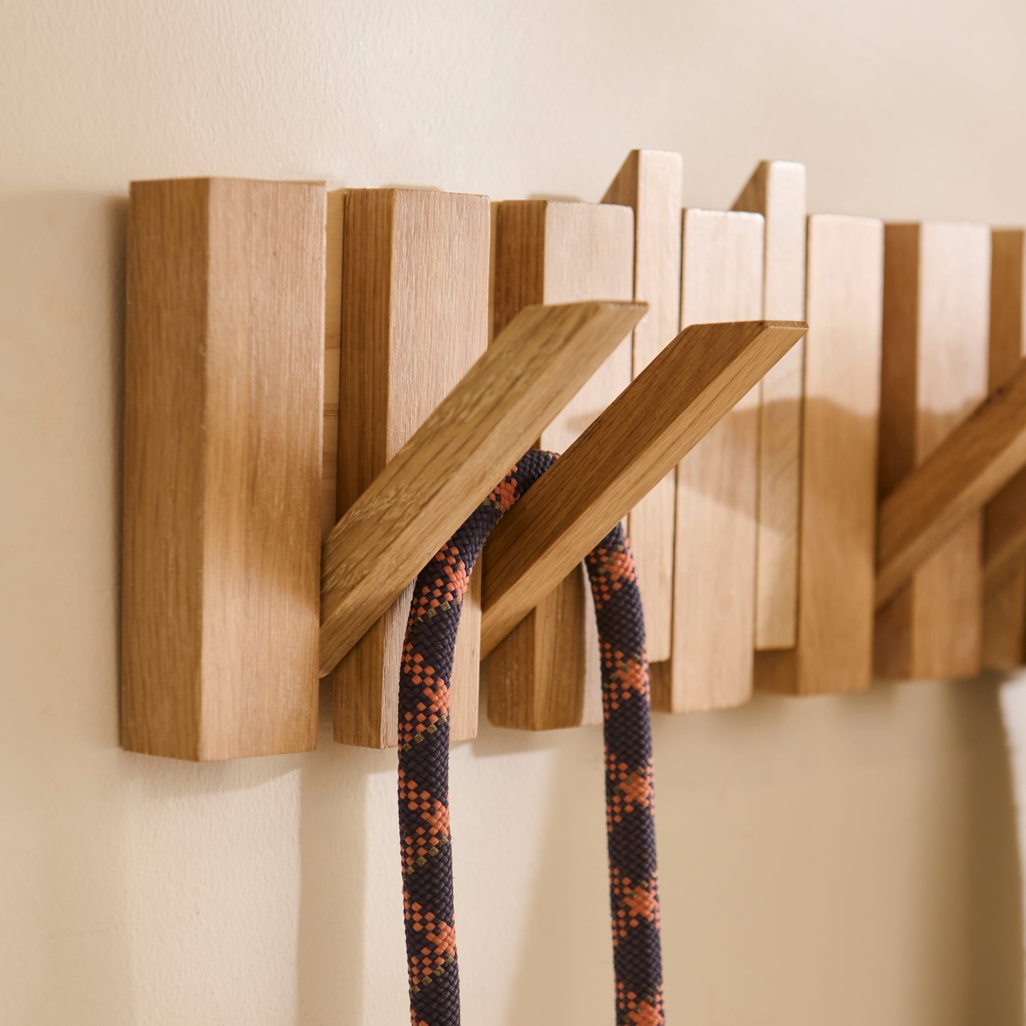 Lowell WhitewashOak Folding Coat Rack - Laura James