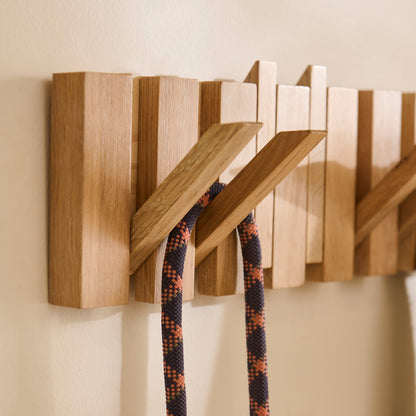 Lowell WhitewashOak Folding Coat Rack - Laura James
