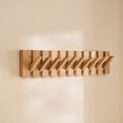 Lowell WhitewashOak Folding Coat Rack - Laura James