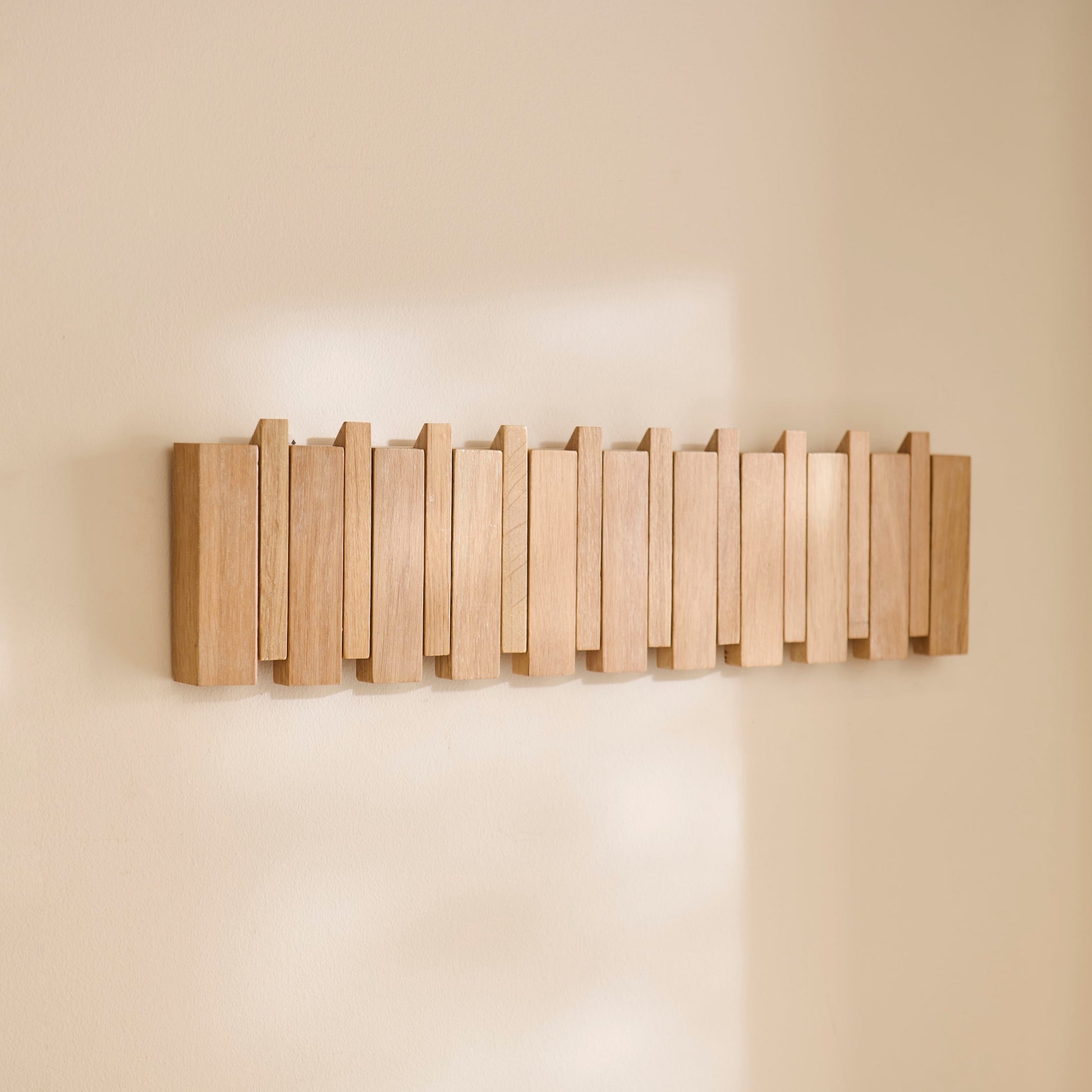 Lowell WhitewashOak Folding Coat Rack - Laura James