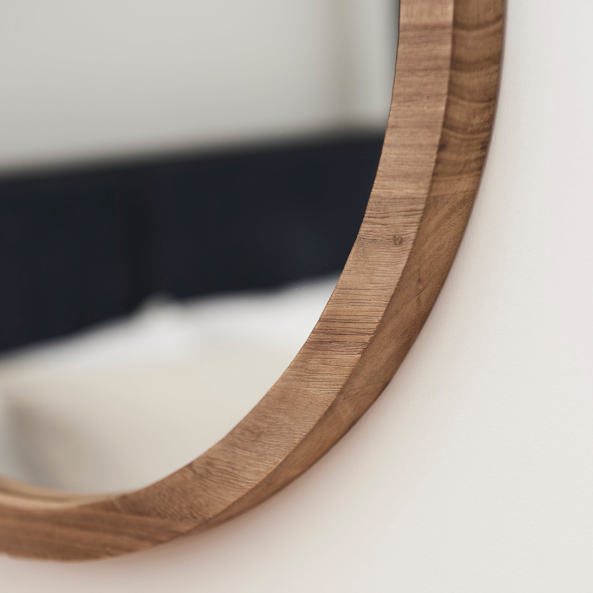Lowesby 60x40cm Wooden Mirror - Natural - Laura James 