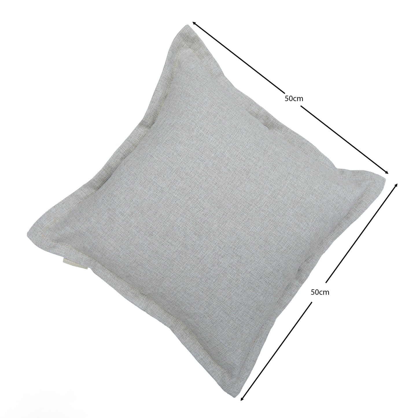 Ludlow 50x50cm Oxford Edge Cushion Cover - Grey