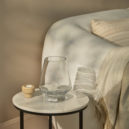 Lugano 22cm Glass Hurricane Vase - Clear