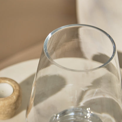 Lugano 22cm Glass Hurricane Vase - Clear