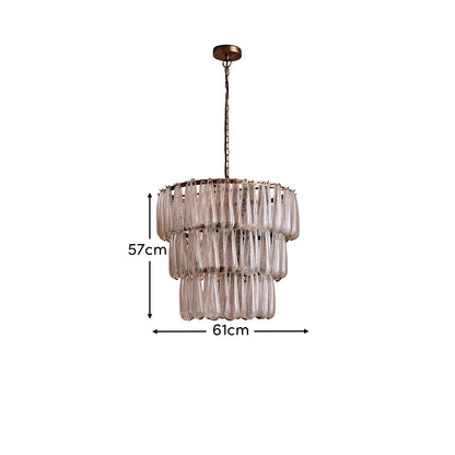 Lussington 89cm Glass Chandelier - Gold - Laura James 