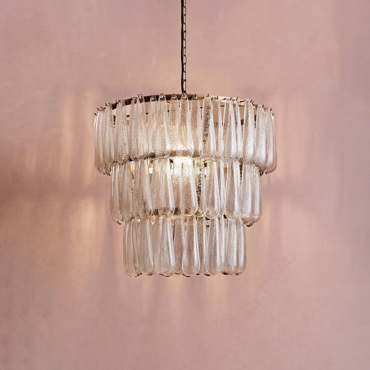 Lussington 89cm Glass Chandelier - Gold
