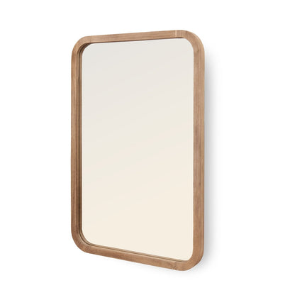 Lyndon 60x40cm Wooden Mirror - Natural - Laura James 