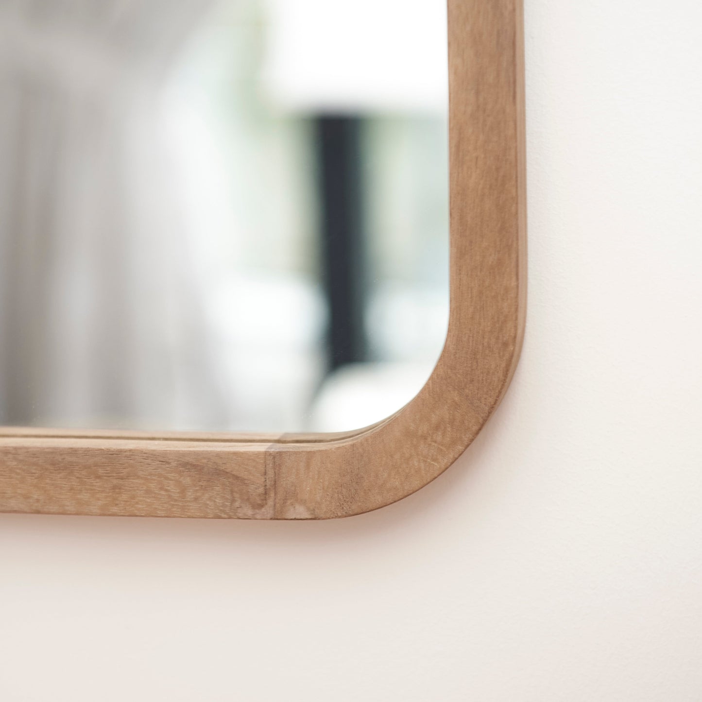 Lyndon 60x40cm Wooden Mirror - Natural - Laura James 