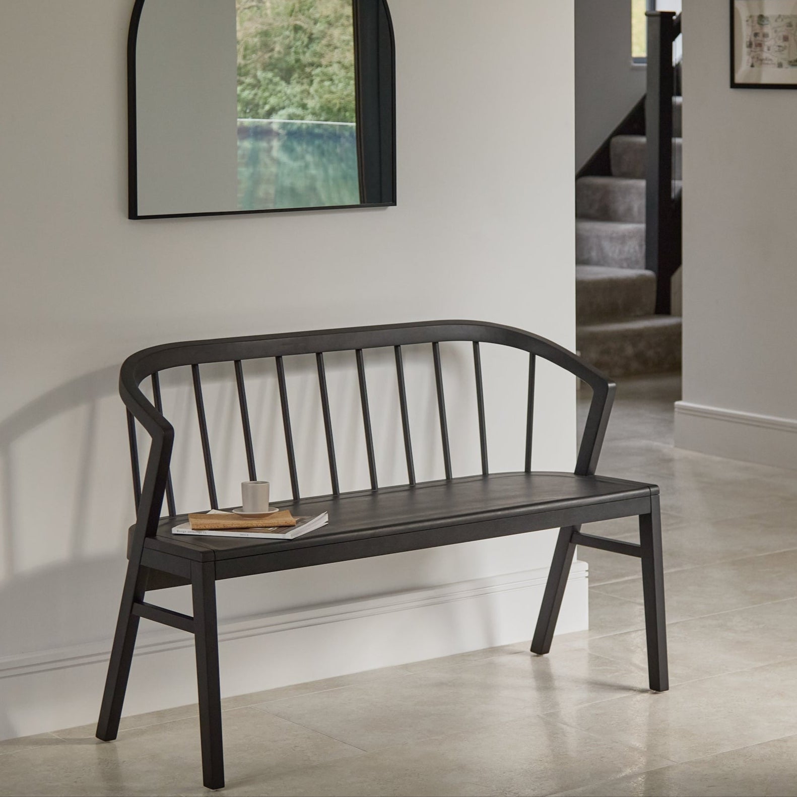 Mabel 120cm Bench - Black Oak - Laura James 
