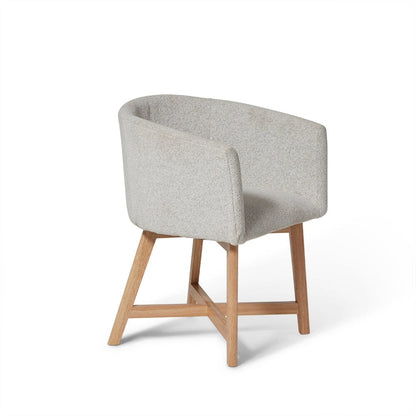 Magnus dining chair - dove grey with pale oak legs - Laura James