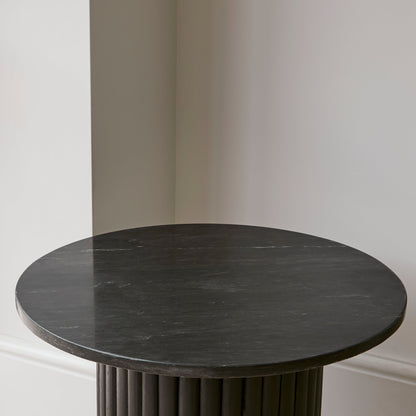 Myla Round Side Table - Jet Black