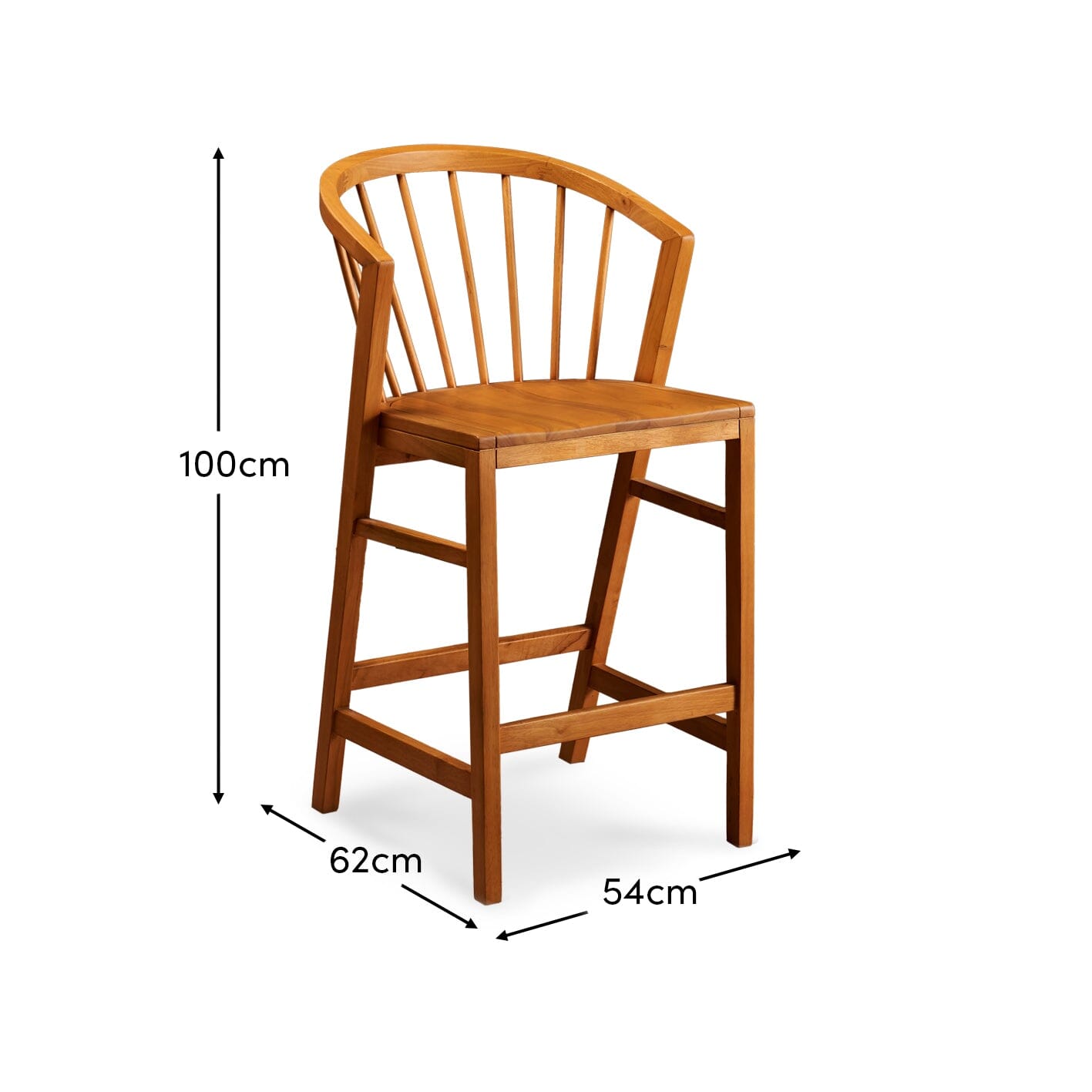 Mabel Oak Bar Stools - Set Of 2 - Laura James
