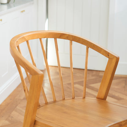 Mabel Classic Oak Bar Stools - Set of 2 - Laura James 