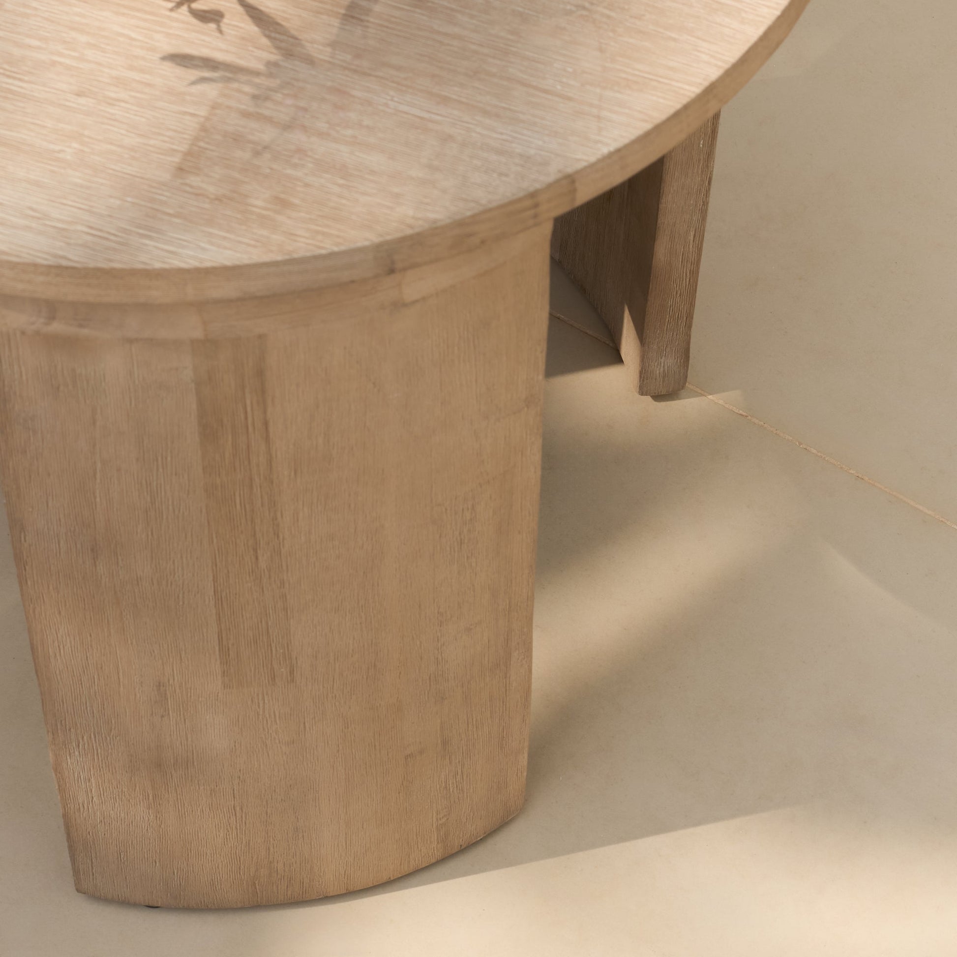 Mali Wooden Garden Side Table - Brushed Light Acacia - Laura James