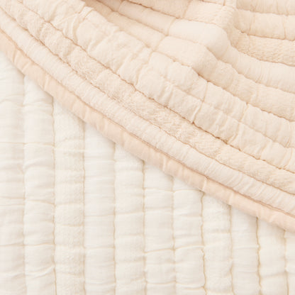 Malton 200x220cm Cotton Bedspread - Natural - Laura James