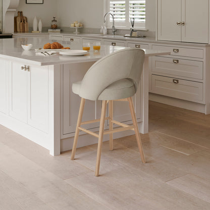 Marilyn Soft Beige Barstool with Whitewash Legs - Laura James