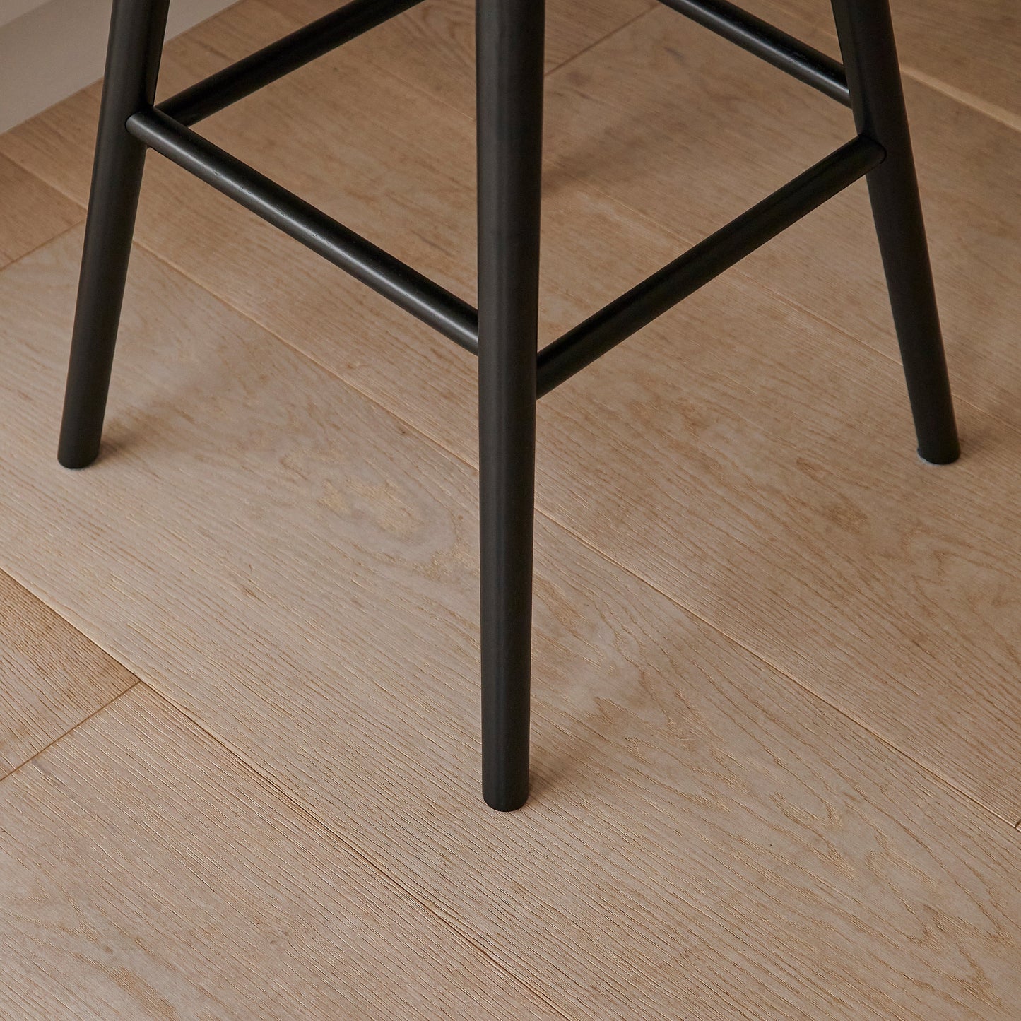 Marilyn Ivory Bar Stool - Black Oak Legs