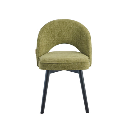 Marilyn Green Dining Chair - Set of 2 - Black Legs - Laura James