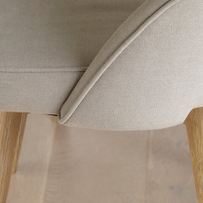 Marilyn Soft Beige Dining Chairs - Set of 2 - Chalked Mango Wood Legs