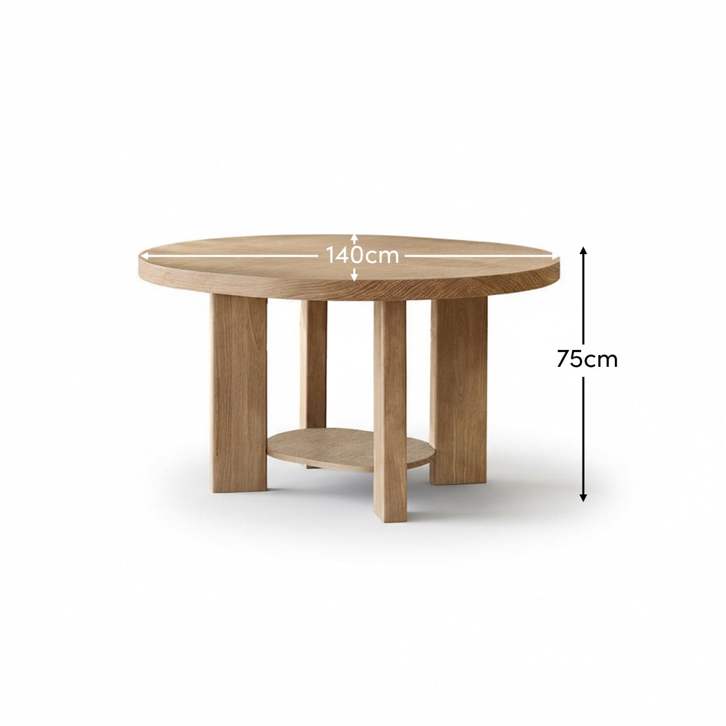 Marlon Whitewash Oak Oval Dining Table - Laura James 