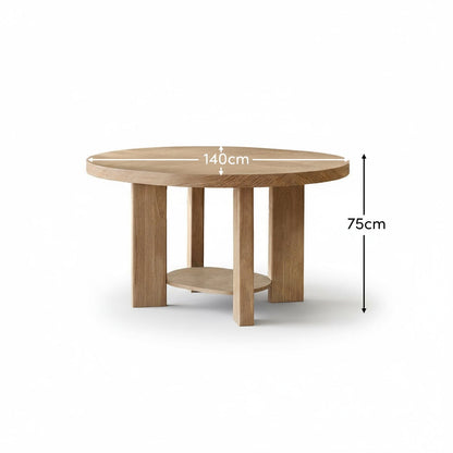 Marlon Whitewash Oak Oval Dining Table - Laura James 