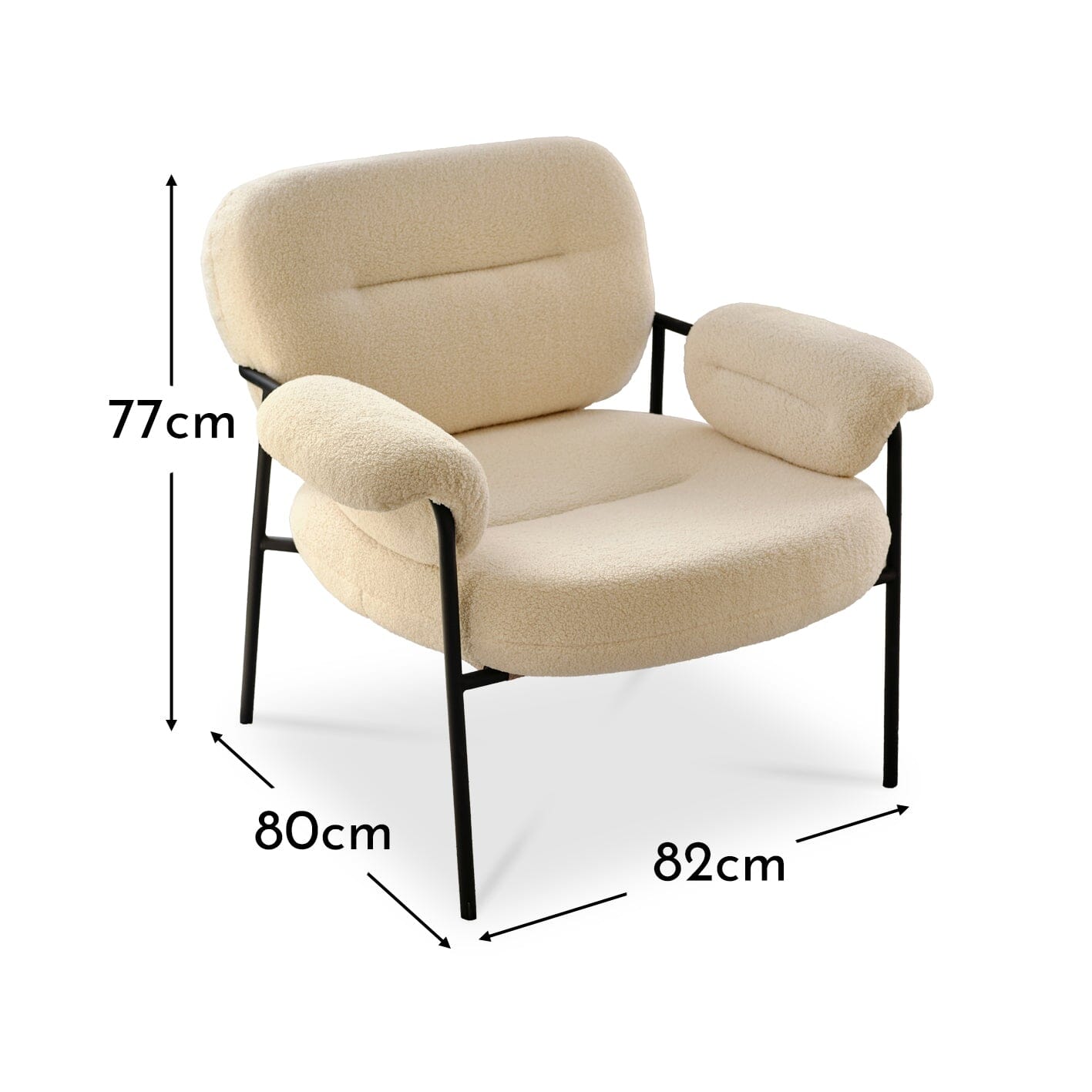 Mateo Boucle Armchair - Laura James 