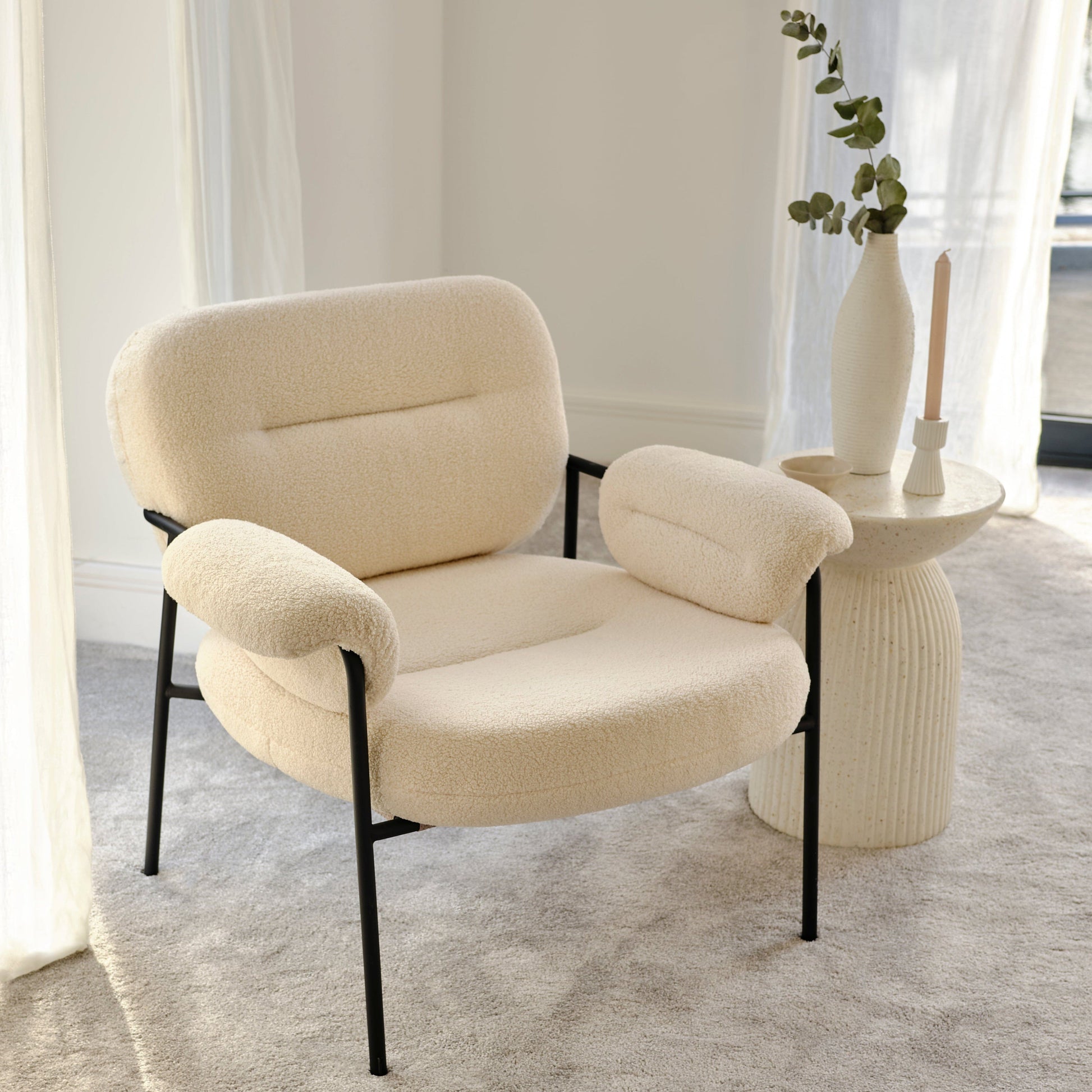 Mateo Boucle Armchair - Laura James 
