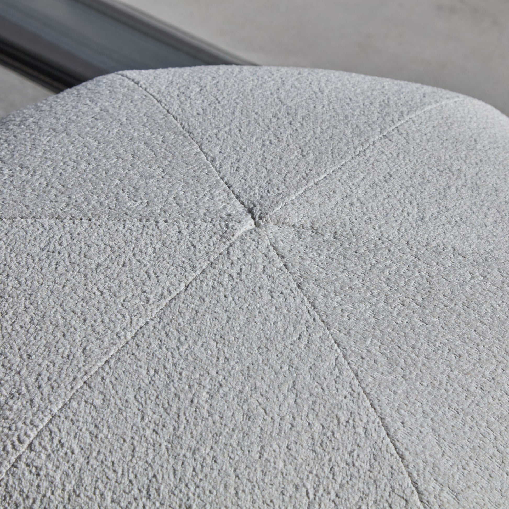 Nathalia Round Footstool - Boucle - Laura James 