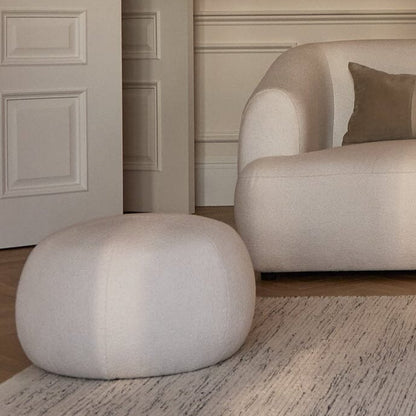 Nathalia Chaise Corner Sofa - Chalk White Boucle - Laura James 