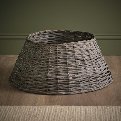 Norrland 57cm Tree Skirt - Grey Wash Rattan - Laura James 