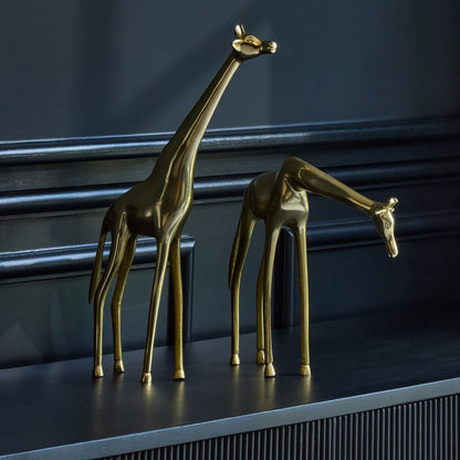 Nakuru Standing Metal Giraffe Ornament - Gold