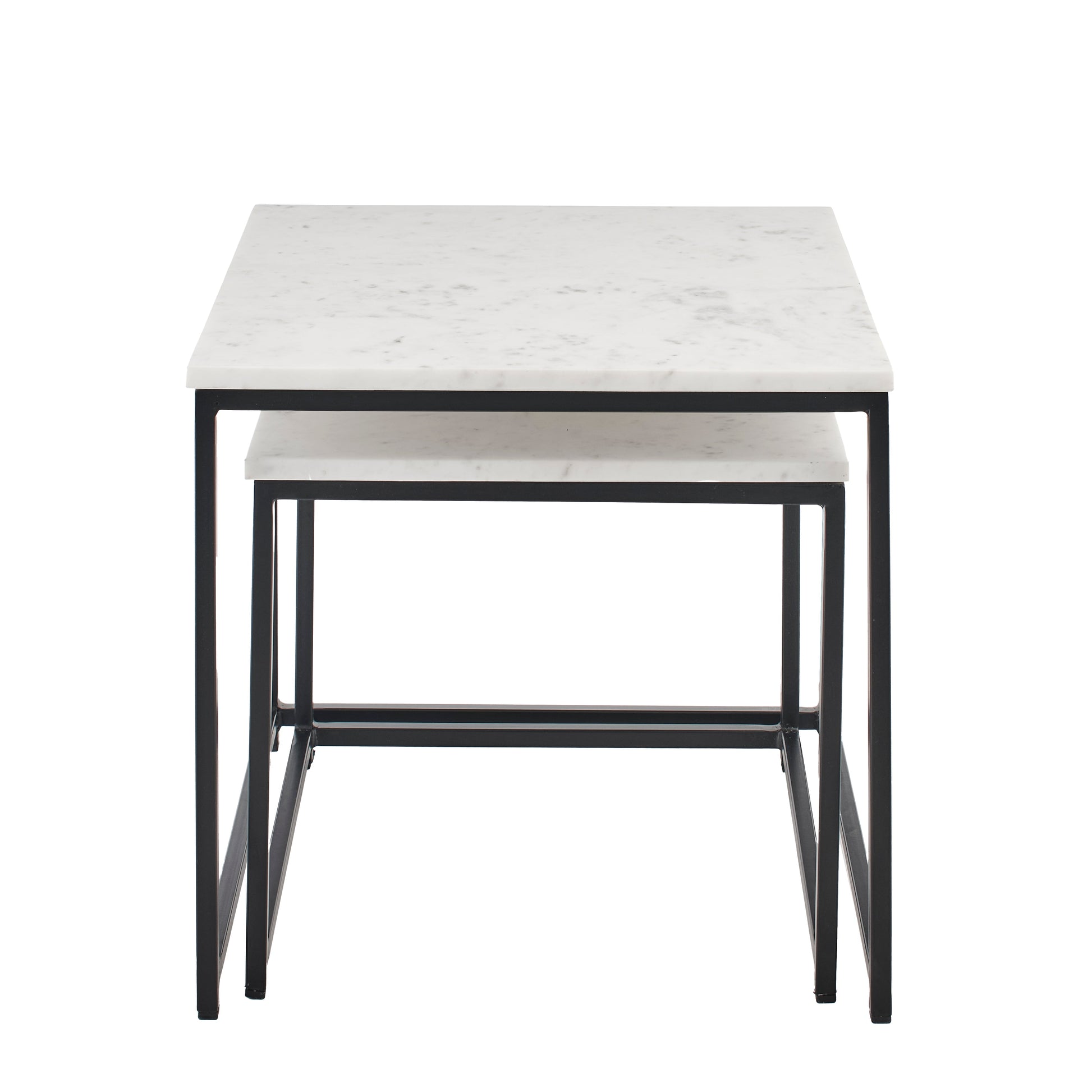 White Marble Square Coffee Table - Laura James