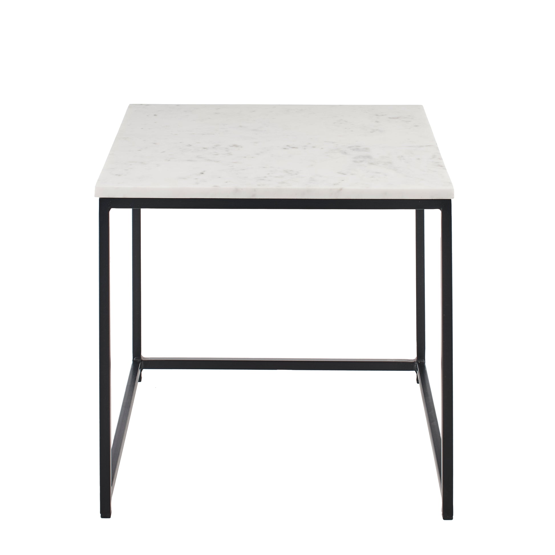 White Marble Square Coffee Table - Laura James