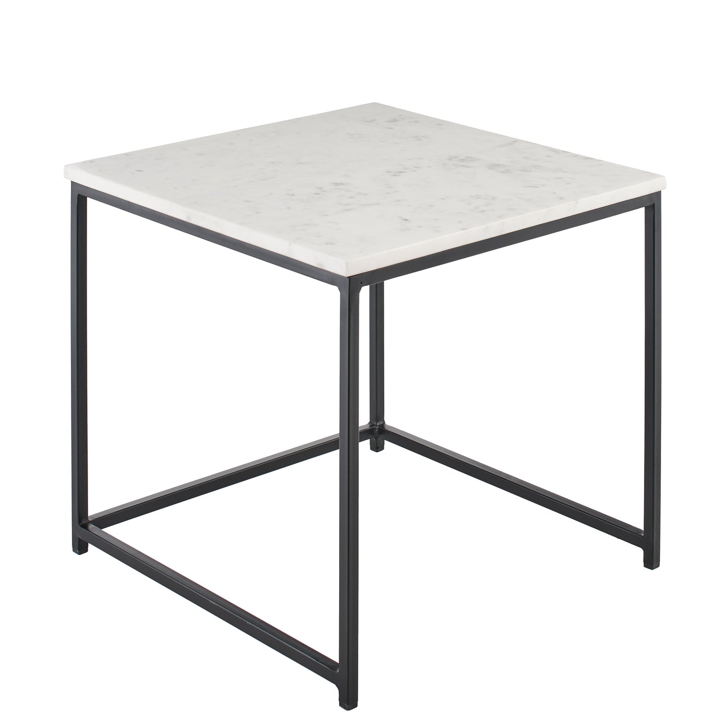 White Marble Square Coffee Table - Laura James