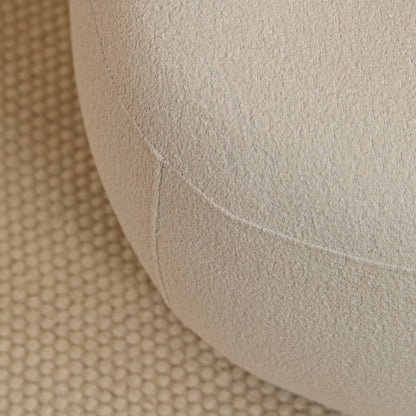 Nathalia 86cm Swivel Armchair - Chalk White Boucle - Laura James