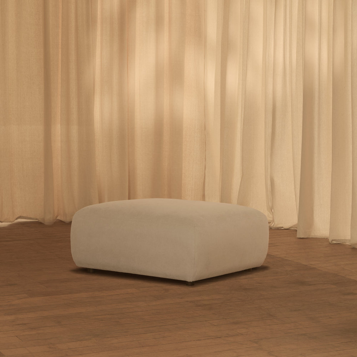Nathalia Small Run Up Stool - Soft Beige