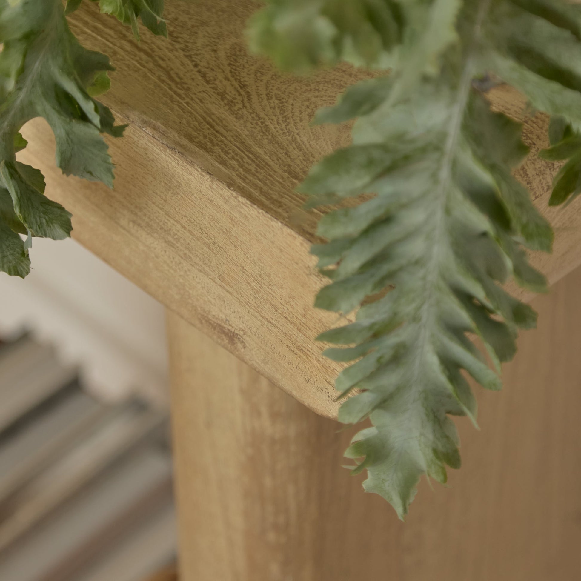 Nevaeh Chalked Mango Wood Console Table - 100cm - Laura James