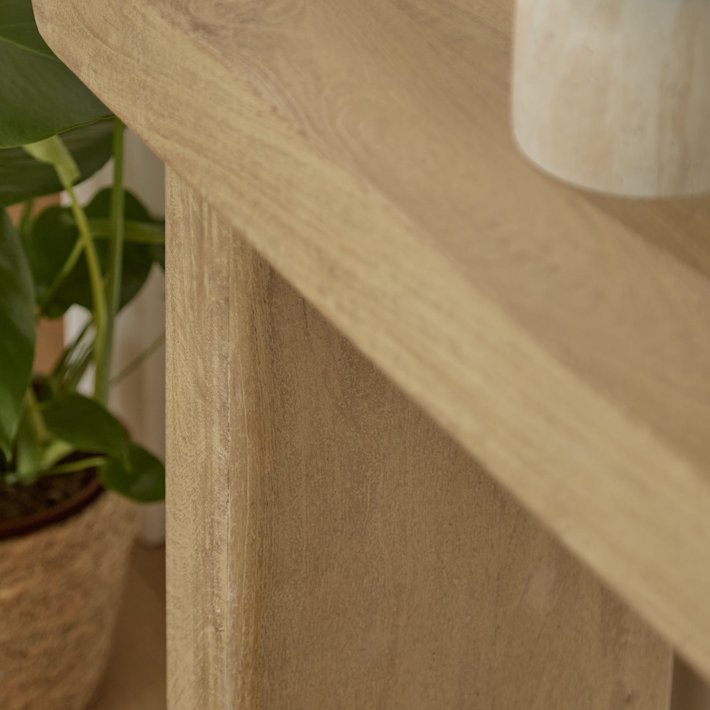 Nevaeh Chalked Mango Wood Console Table - 100cm - Laura James