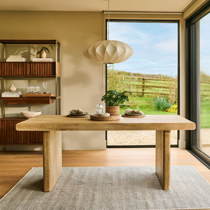 Nevaeh Chalked Mango Wood Dining Table - Laura James